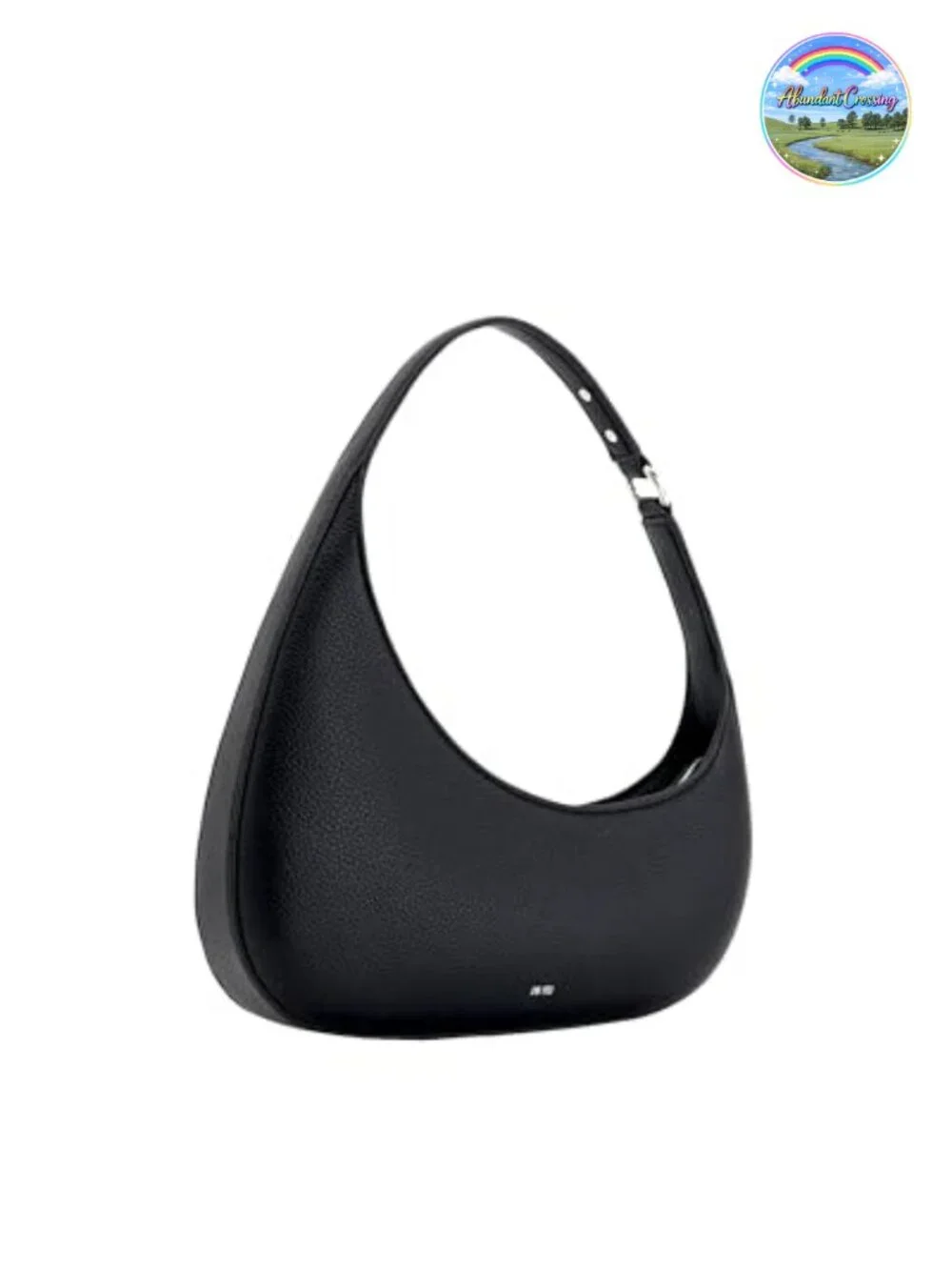 Vegan Leather Shoulder Bag with Zipper Closure, 3 Compartments